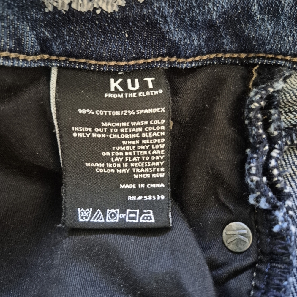 Kut From The Kloth Women's Cropped Blue Jeans - Picture 10 of 10